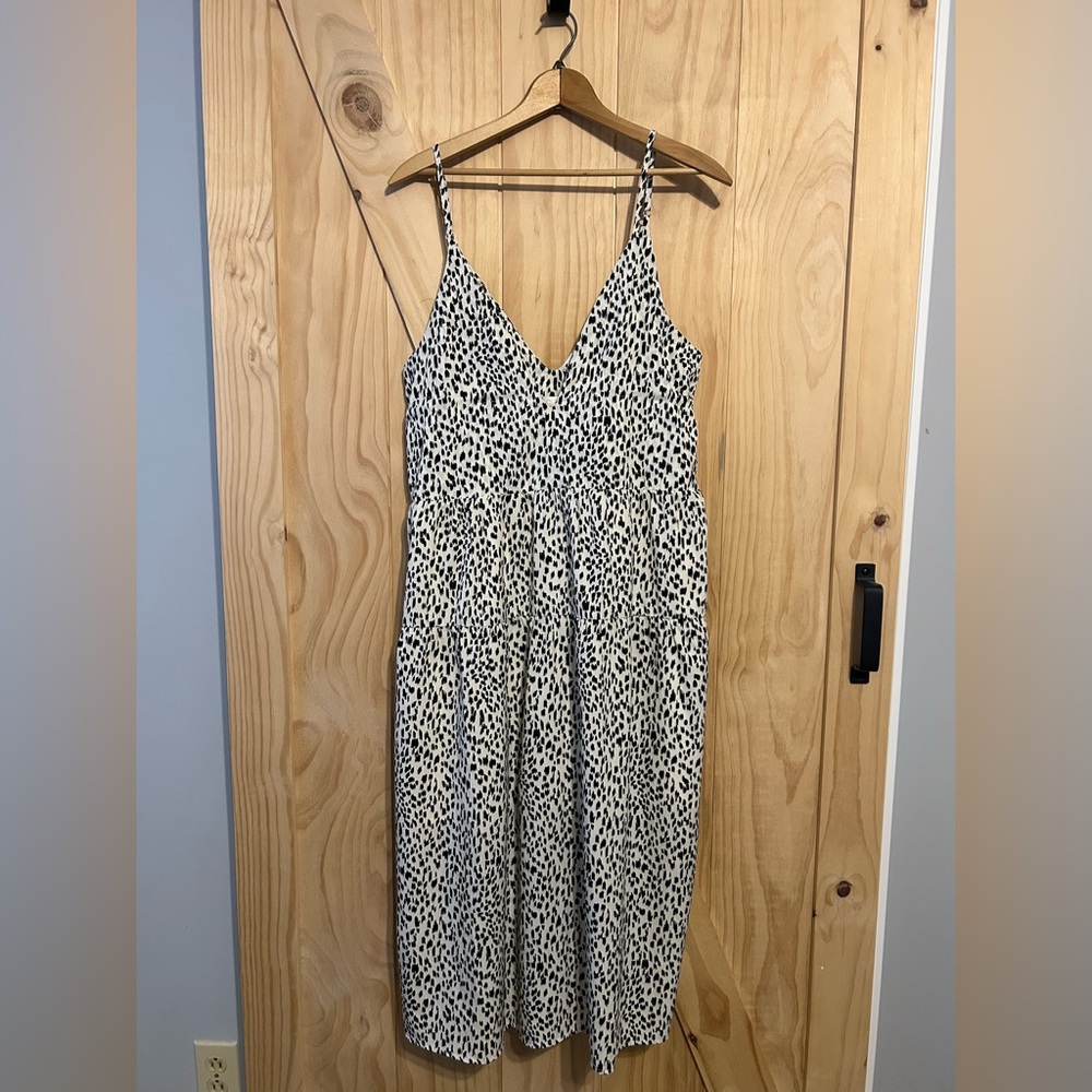 Stylish Black and White Spotted Women's Dress /Cloud Ten size S